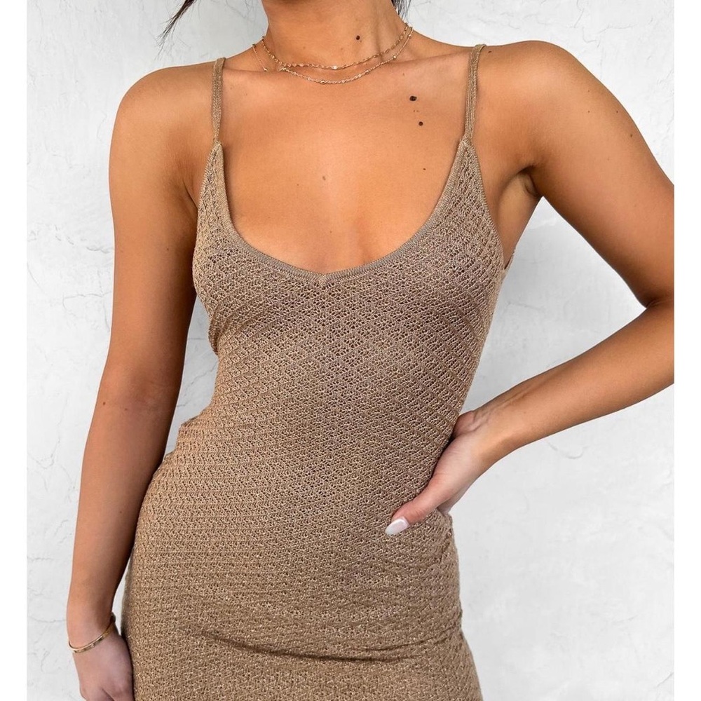 White fox shimmery coverup dress